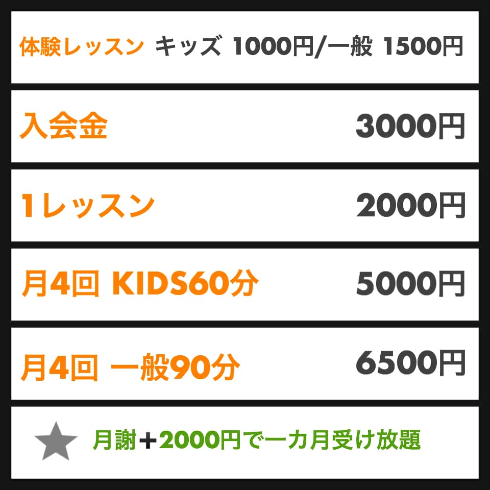 レッスン料金